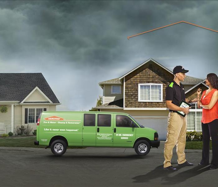 SERVPRO employee and home owner