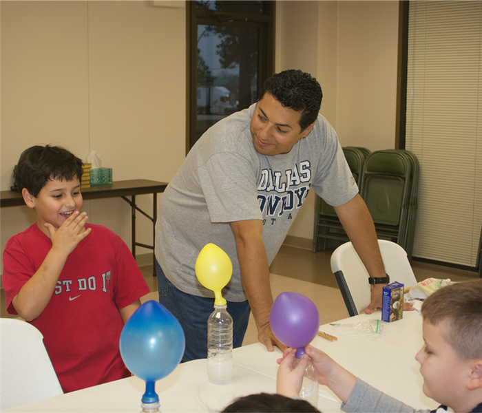 DIY activity with a dad and a child