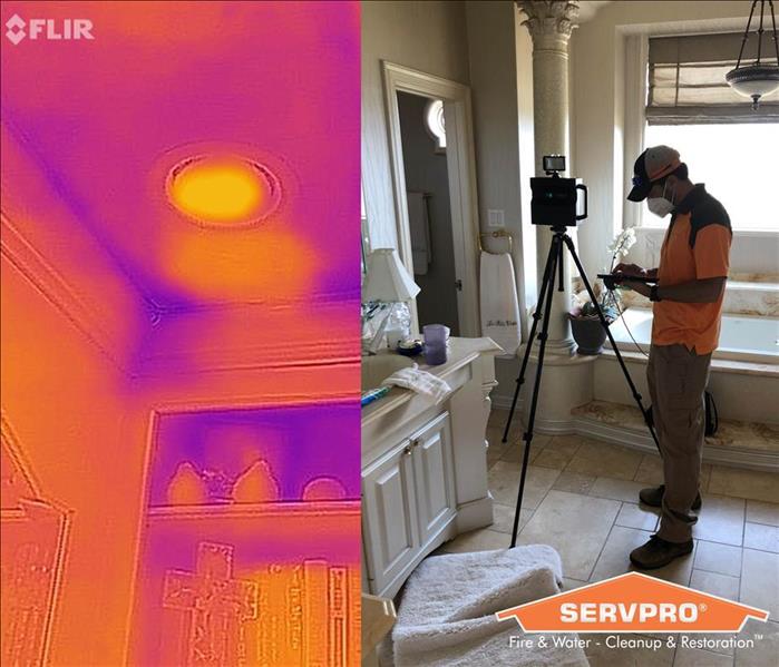 SERVPRO employee using FLIR Camera