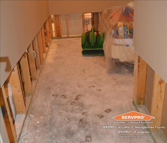 Indoor water damage and flood cutting