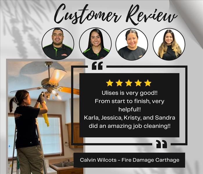 SERVPRO employees featured in a customer review